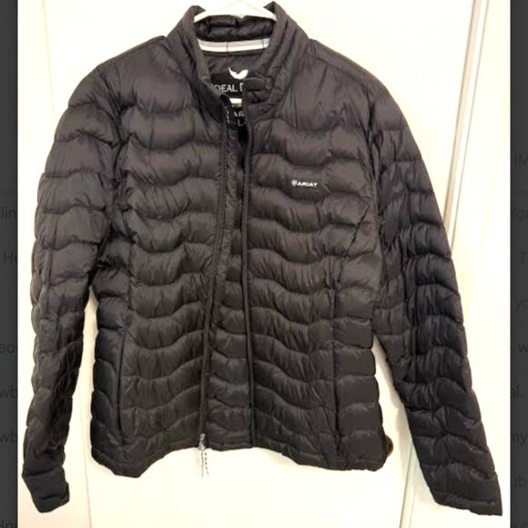 Ariat Ideal Down Women's Large Black Jacket Coat Long Sleeved New Condition! - Picture 1 of 3